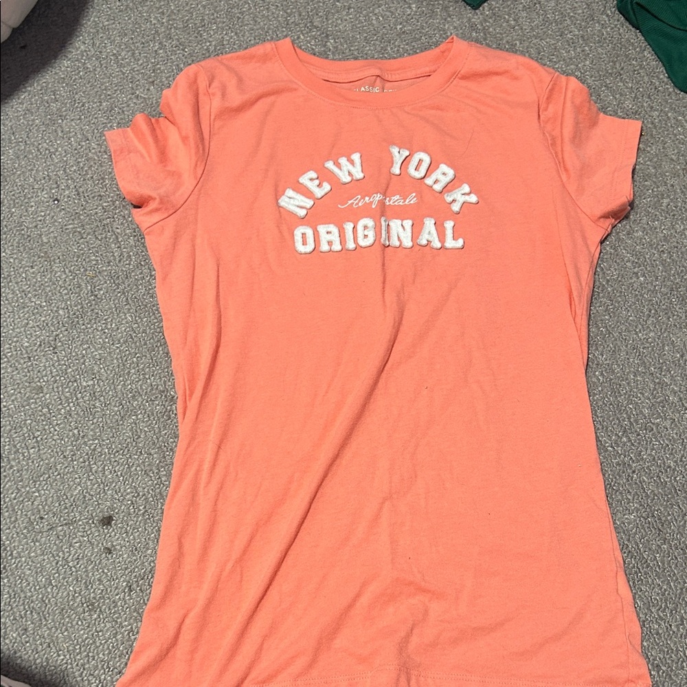 Aeropostale Women's Peach Graphic Tee